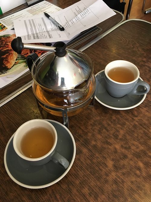 Lung Ching Chinese tea at Zenhouse Vegetarian Yum Cha  in Adelaide