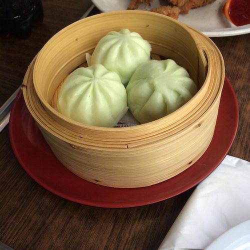 Pandan Lotus Steamed Buns at Zenhouse Vegetarian Yum Cha  in Adelaide