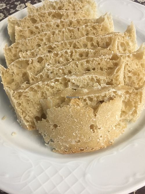 Homemade focaccia at Soja y Pimenton - Vegan Argentinian BBQ in Lanzarote