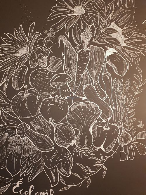 Interior Wall Art at GreenBurger in Liege