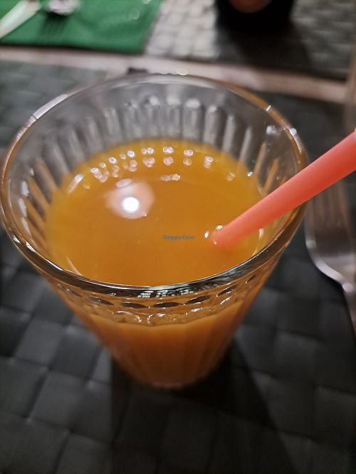 Apricot juice at Nirvana in Florence