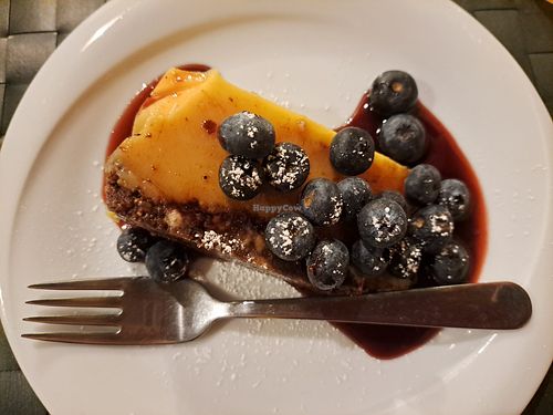 'Tofu cake' (like a cheesecake) at Nirvana in Florence