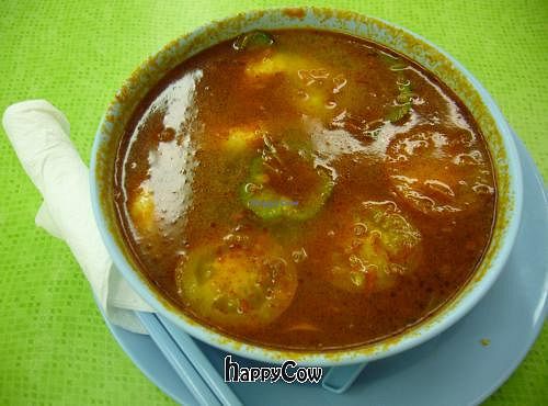 tom yum bihun sup! at Liew Chai Vegetarian in Kota Kinabalu