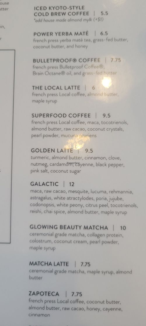 Exotic healthy drinks at Local Juicery in Flagstaff