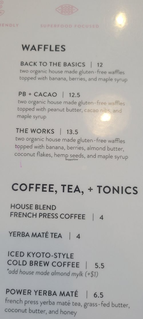 Amazing waffles at Local Juicery in Flagstaff