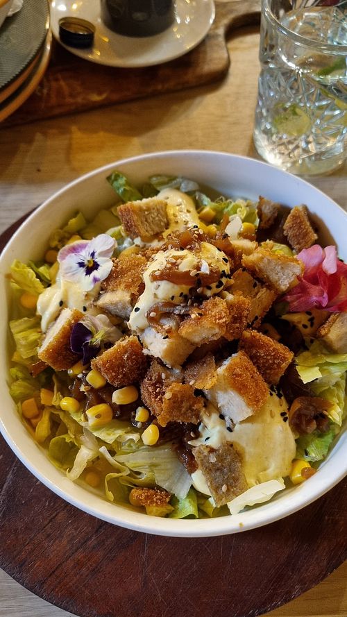 Chicken salad (simple, but tasted good) at The Kasbar in 