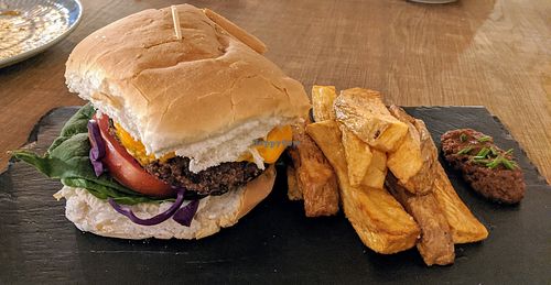 Black bean quinoa burger at The Kasbar in 