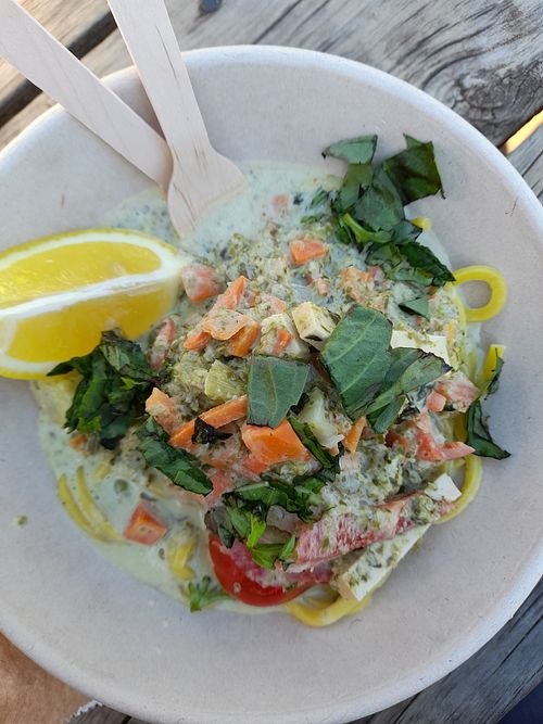 Thai coconut green curry at Bonorong Wildlife Sanctuary Kiosk and Shop in Brighton