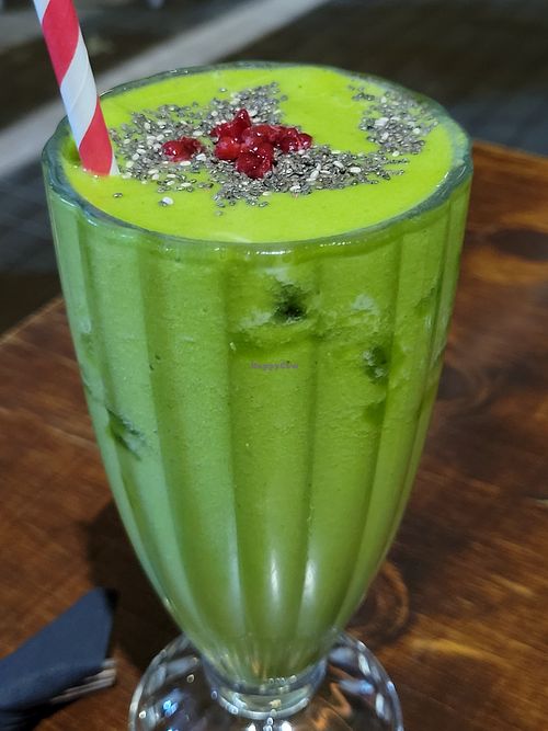 Very nice green smoothie at Katako Veg in Santiago