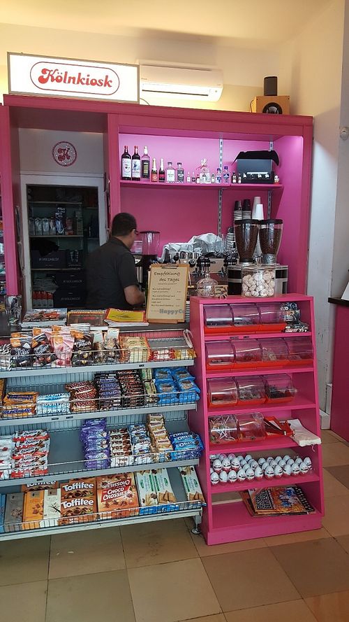 Coffee bar and typical Cologne Büdchen Kiosk at Koln Kiosk in Cologne