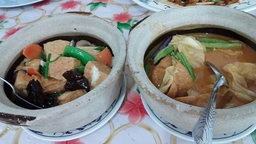 claypot tofu and curry at Merryland Vegetarian Fast Food - Ya Ge in Johor Bahru
