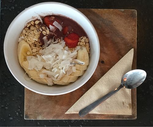 Açai bowl at Raw Energy in Brisbane