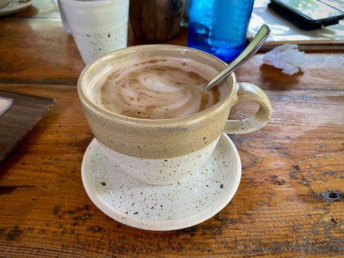 Perfect oat mylk latte.   at Zest in Agonda