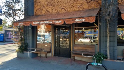 outside  at Vegan House in Los Angeles