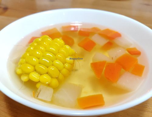 Soup from the upgrade at Farmer's Kitchen in Hualien