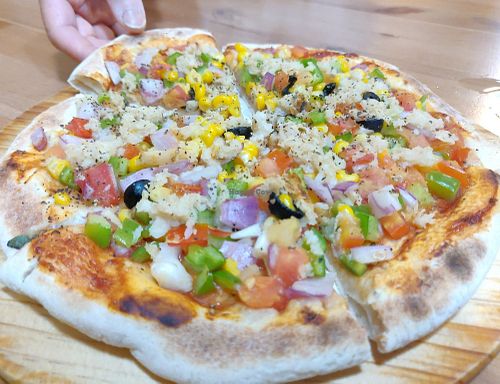 Mixed Vegetables pizza at Farmer's Kitchen in Hualien