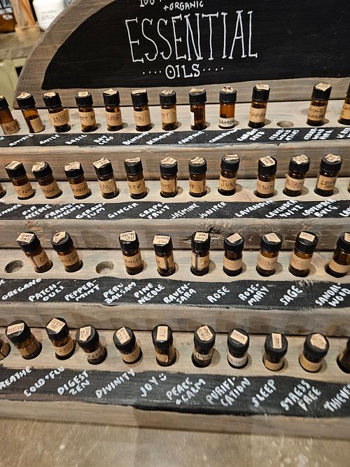 Essential oils at ZERO Market in Aurora