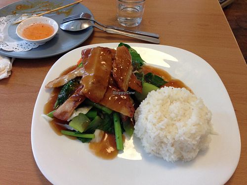 BBQ chicken with Rice at Peace Harmony - Erskine St in Sydney