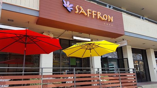 Saffron is a fun happy easy vegeterian cafe in downtown Monterey. at Saffron Cafe in Monterey