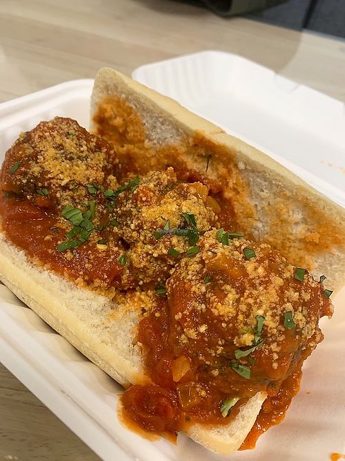 Best meatball sub! at Three Girls Vegan Creamery - Boston in Guilford