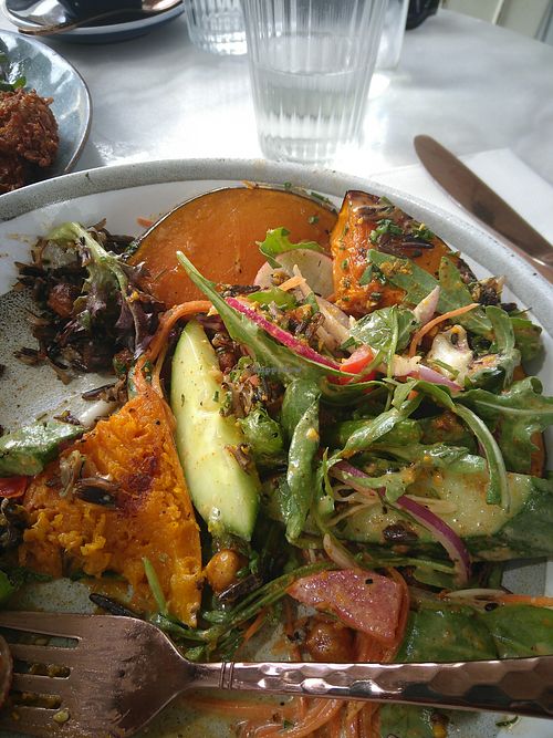 Pumpkin salad (half way through eating, oops) at Anthropology in Pascoe Vale