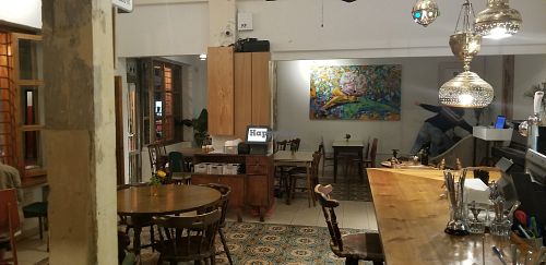 Inside at Michelangelo Cafe in Tel Aviv