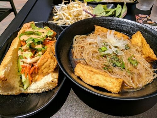 Tofu pho and banh mi at Sawleaf Vietnamese Cafe in Irvine