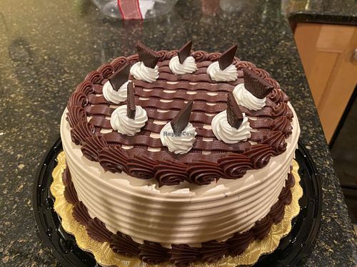 Vegan chocolate and vanilla ice cream cake  at Hershey's Ice Cream & More in Levittown