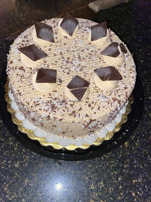 Vegan Caramel fudge ice cream cake  at Hershey's Ice Cream & More in Levittown