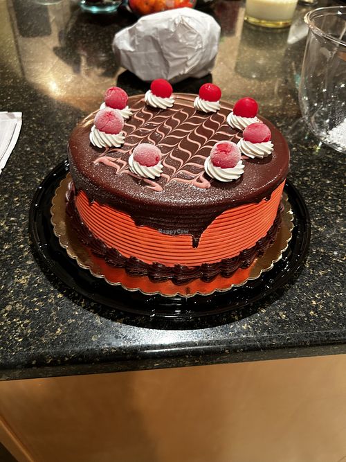 Vegan cherry vanilla ice cream cake  at Hershey's Ice Cream & More in Levittown