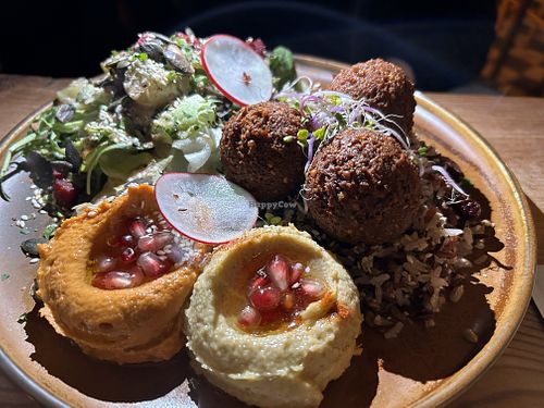 Falafel rice and hummus   at Warzywniak in Poznan