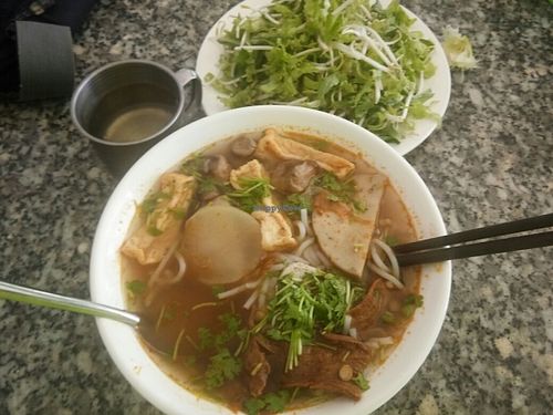 Morning noodle soup at Be Thy Quan Chay in Nha Trang