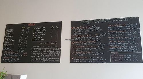 menu at 2 Girls' Cafe in South East London