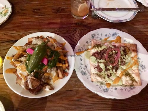 Schwarma fries and jackfruit brisket at Aviv - Old Town in Portland