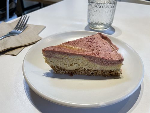 Celestial rose cheesecake   at Under the Sun Cafe in Long Beach