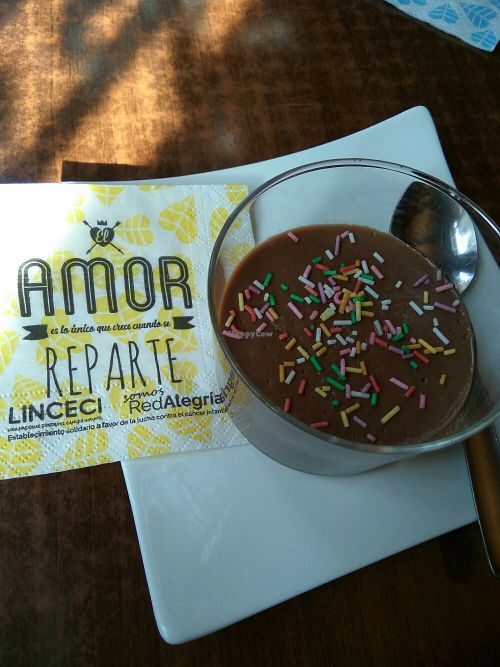 Natilla de chocolate at Raices in Jaen