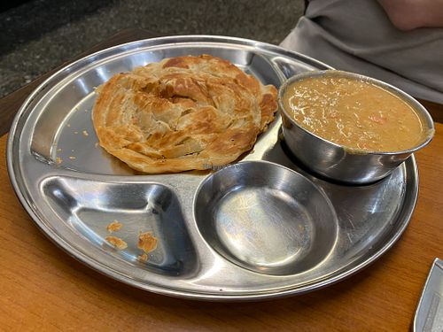 Stuffed Pancaked with Onion & Potato at Madras Cafe in Sunnyvale