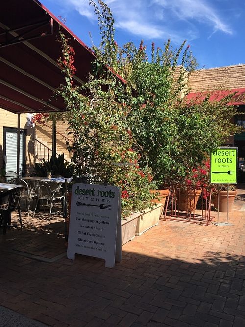 outside courtyard at Desert Roots Kitchen in Tempe