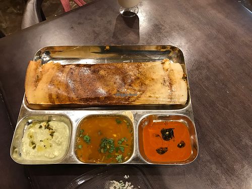 Dosa with home made chutneys  at Namaste  in Aliso Viejo