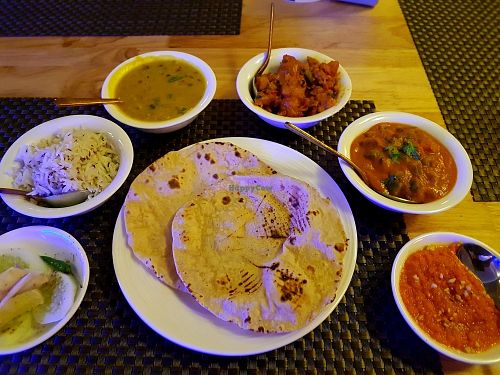 thali at Vedge in Yangon