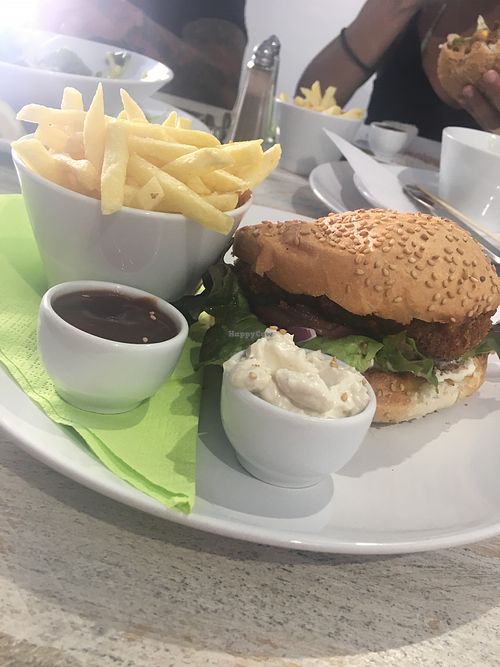 vegan burger  at Vegan Point in Ibiza