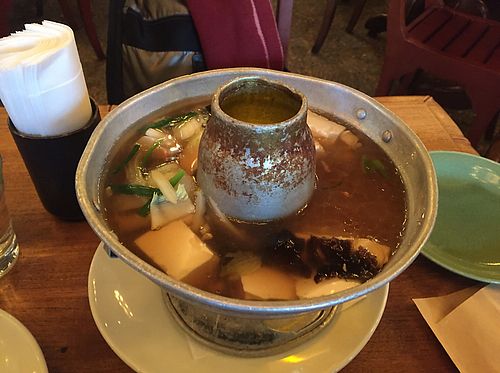 tofu and vermicelli noodle soup(Regular:¥850). You can also choose a half size(¥450). Ask to make it vegan. at Monsoon Cafe - Tamaplaza in Yokohama