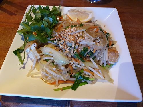 Vegan pad thai at Monsoon Cafe - Maihama in Chiba