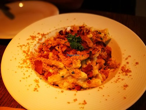 Pasta Carbonara - great job on flavors and technic; a bit too al dente for my liking  at Leonardo Verde in Warsaw