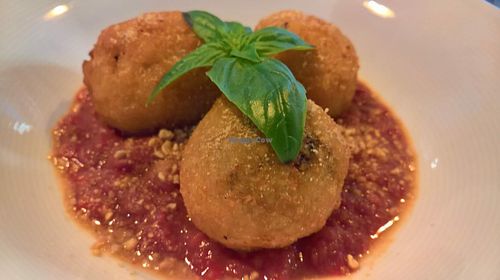 Yummy arancini at Leonardo Verde in Warsaw