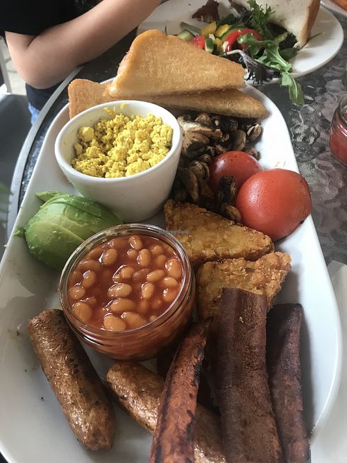 My son had the breakfast and loved it 💚 at The Retreat Animal Rescue Farm Sanctuary and Cafe in Ashford