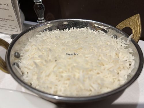 Boiled rice  at The Khukuri Restaurant in Edinburgh