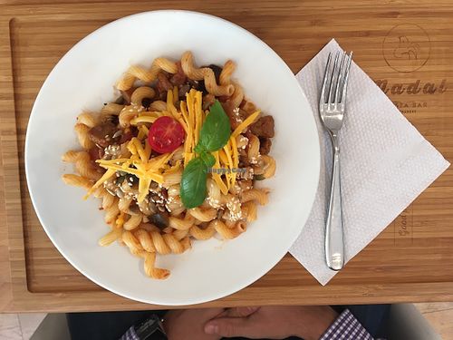 Vegan GF pasta at Madal Food in Budapest