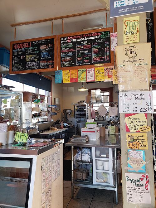 Take out order/smoothie at Red Barn Natural Grocery in Eugene