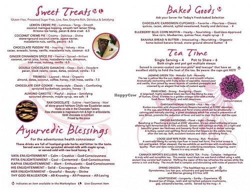 Current menu: Sweet treats & unique teas, detailed at ChocolaTree Organic Oasis in Sedona